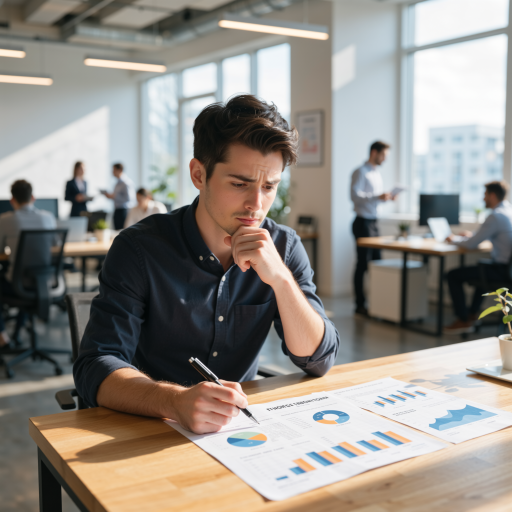 三十岁左右男性头像,穿休闲商务装,技术专员形象,现代化办公环境,专业技术人员气质